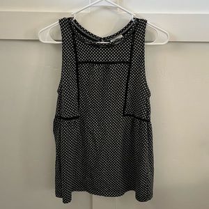 Old Navy Women’s Heirloom Black and White Floral Sleevless Tank Top Shirt